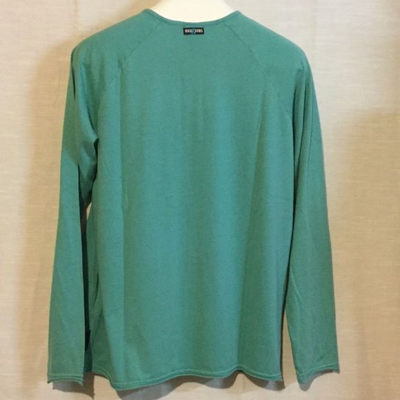 Maui & Sons Blue Turquoise Long Sleeve T - Picture 3 of 3